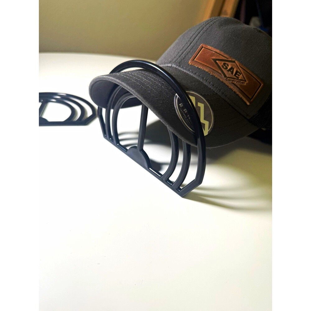 Black Plastic Hanging Hat/Cap Rack Holder Hooks, Branch Style, Set of 2